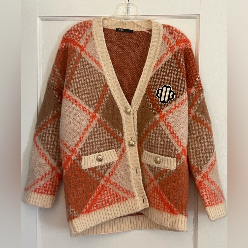 Maje chunky cardigan.  Like new.